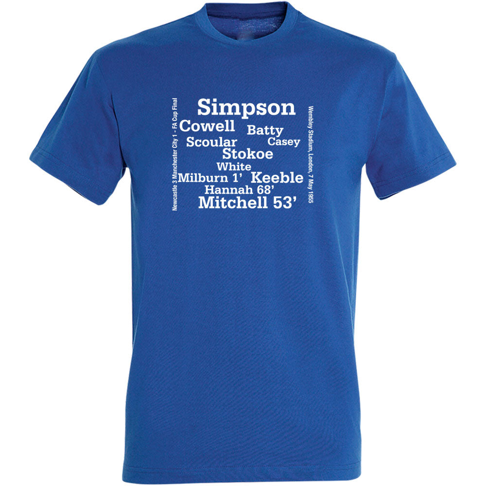 Newcastle 1955 FA Cup Final Line Up Men's T-Shirt