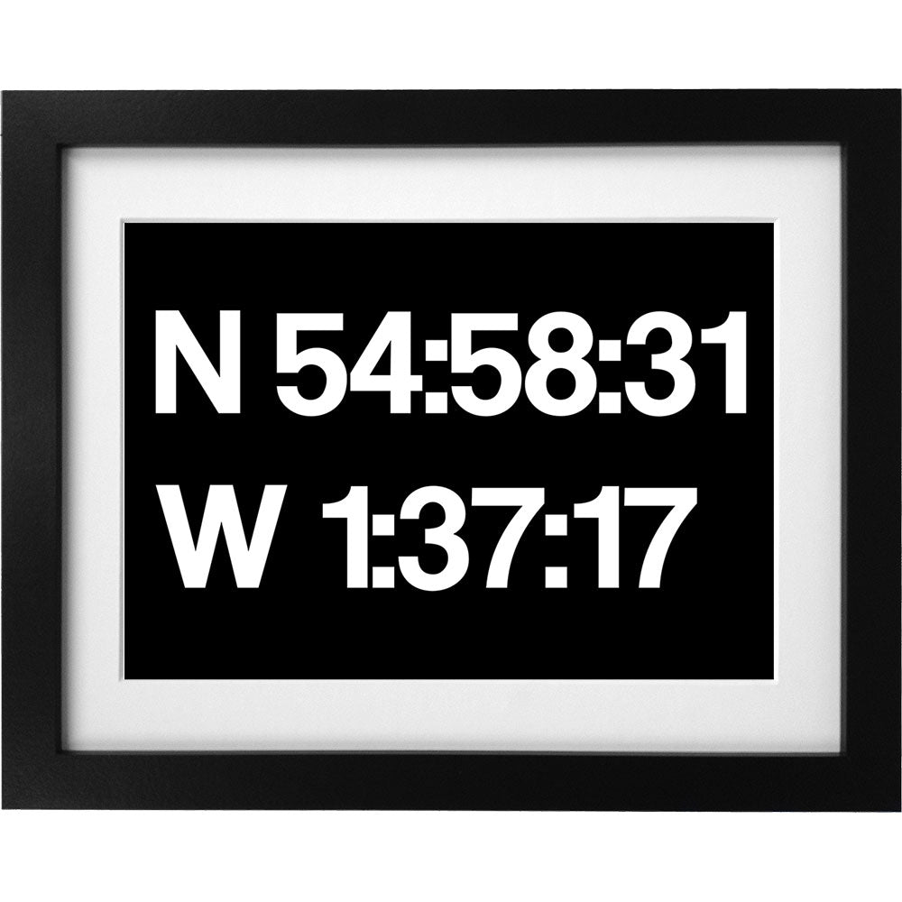 St James' Park Longitude and Latitude Art Print