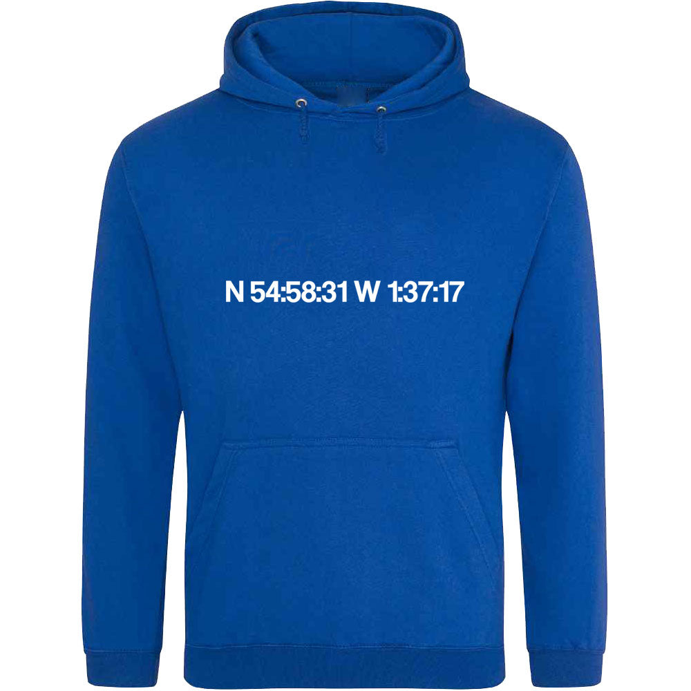 St James' Park Longitude and Latitude Hooded-Top