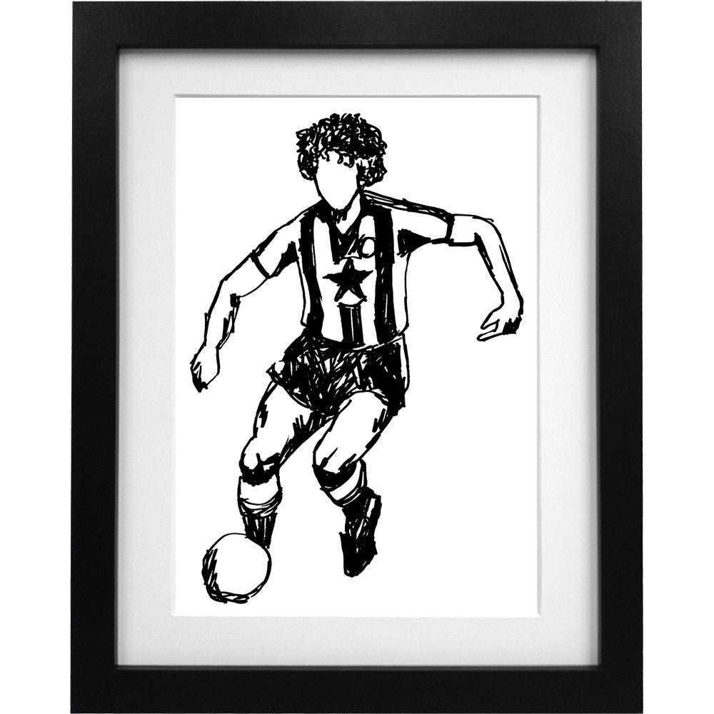 Kevin Keegan Sketch Art Print