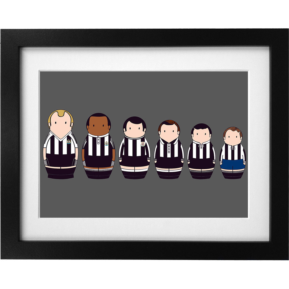 Newcastle United Home Kit Matryoshka Dolls Art Print
