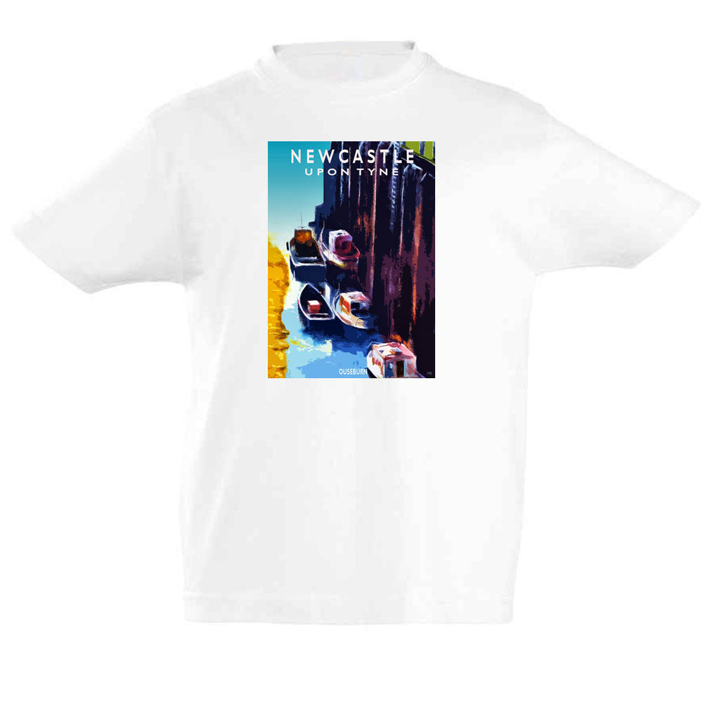 Newcastle Ouseburn by Hadrian Richards Kids' T-Shirt