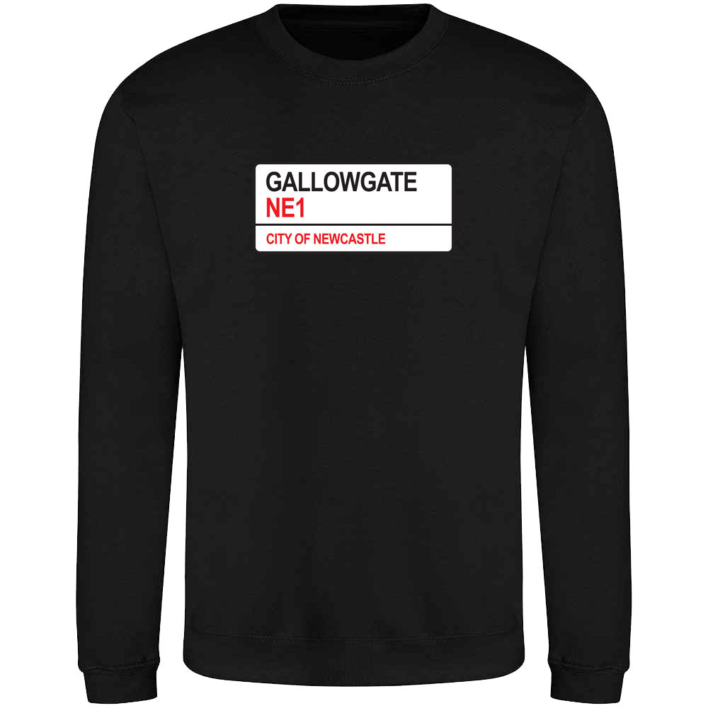 Gallowgate NE1 Road Sign Sweatshirt