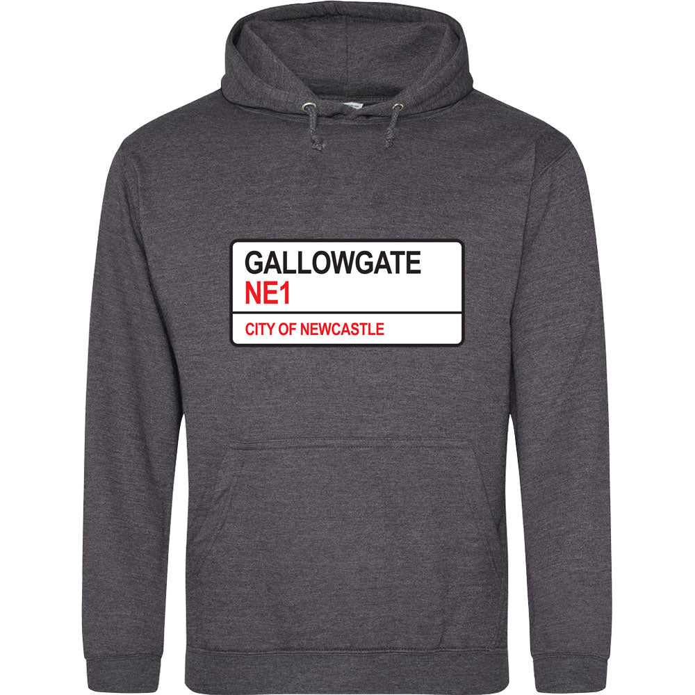 Gallowgate NE1 Road Sign Hooded-Top