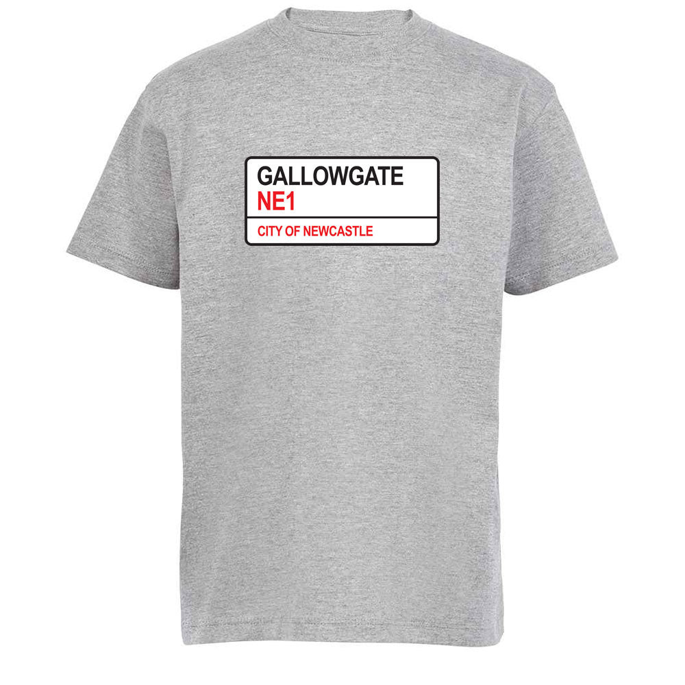 Gallowgate NE1 Road Sign Kids' T-Shirt