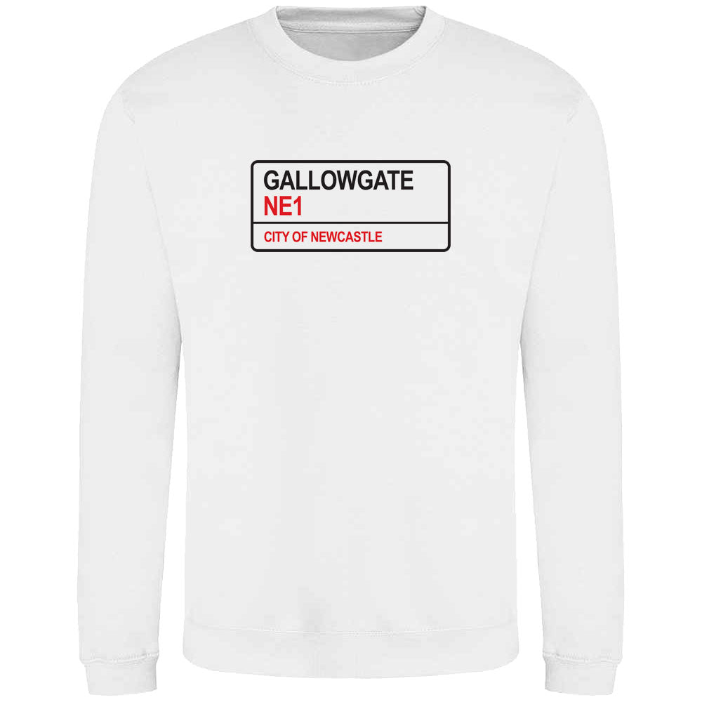 Gallowgate NE1 Road Sign Sweatshirt