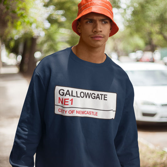 Gallowgate NE1 Road Sign Sweatshirt