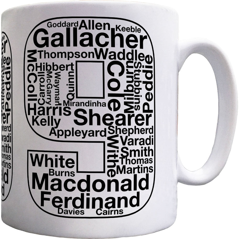 Newcastle United's Famous Number 9s Ceramic Mug