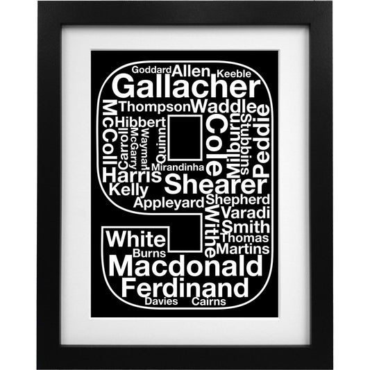 Newcastle United's Famous Number 9s Art Print