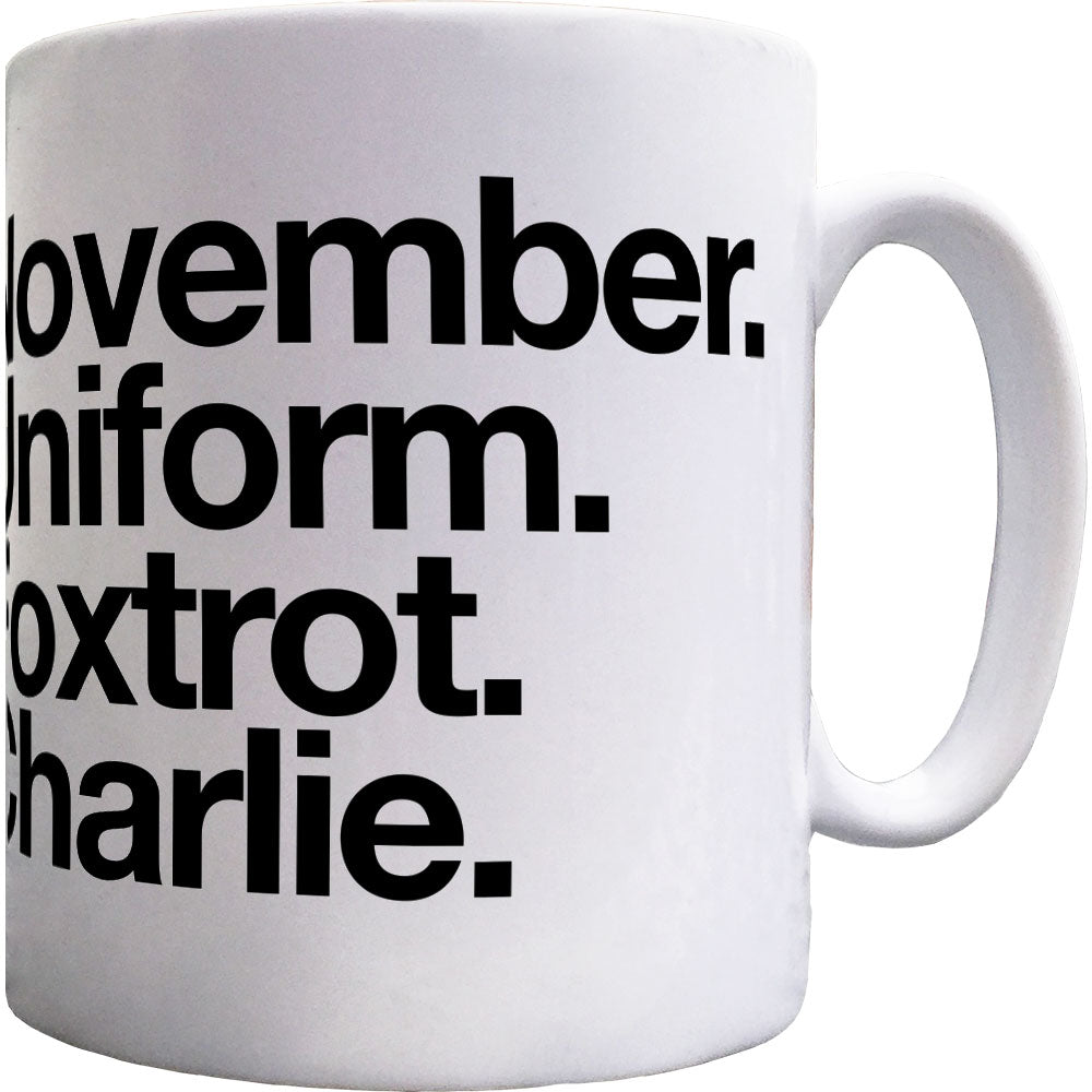 November Uniform Foxtrot Charlie Ceramic Mug