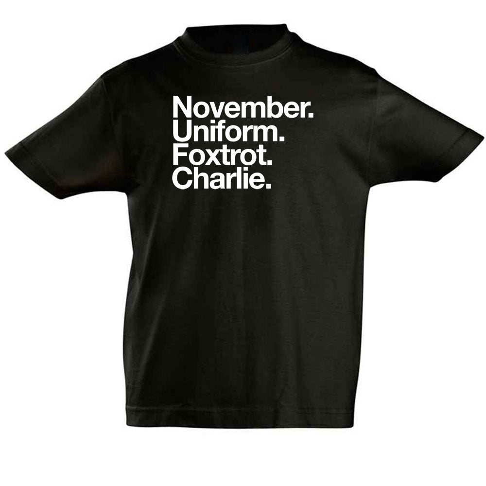 November Uniform Foxtrot Charlie Kids' T-Shirt