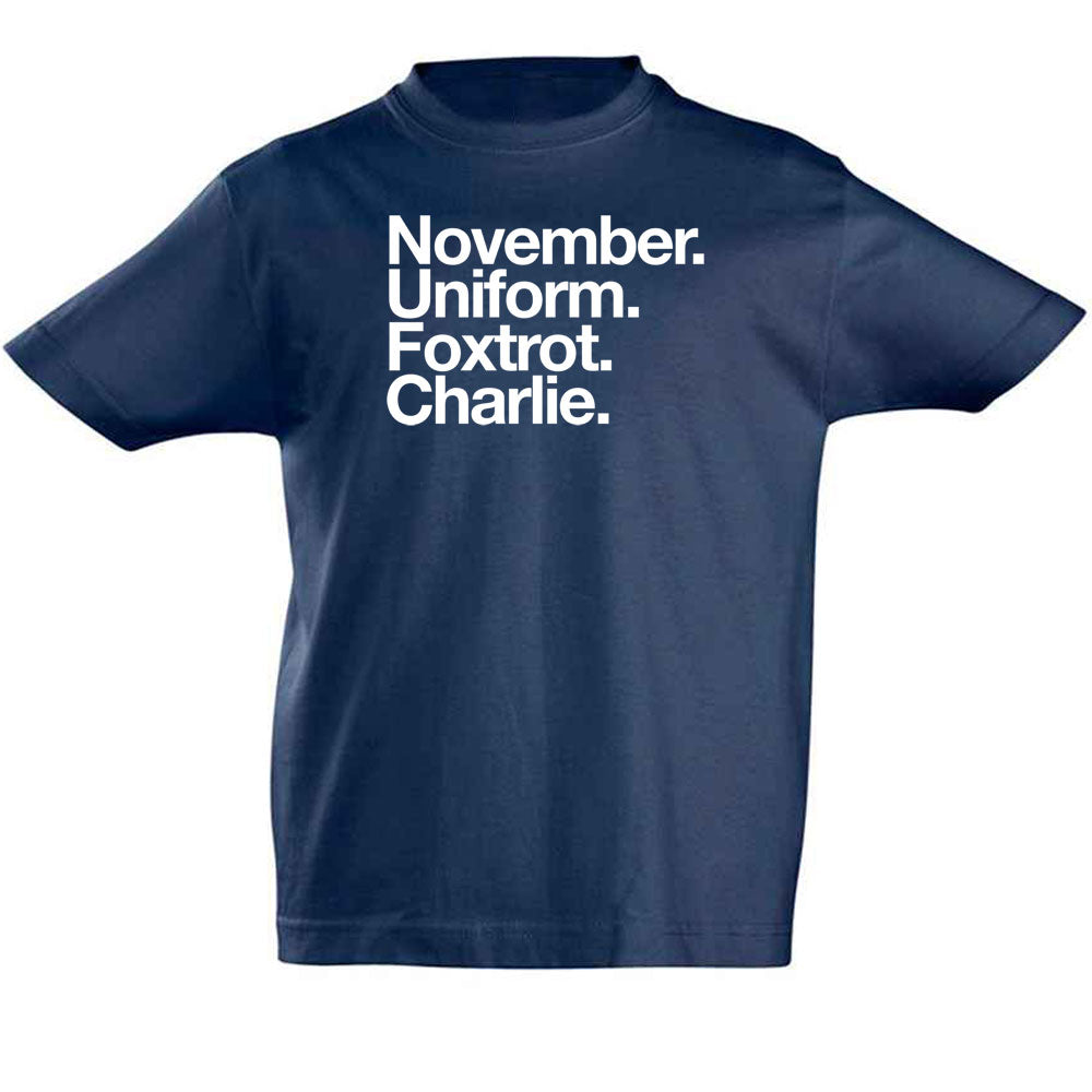 November Uniform Foxtrot Charlie Kids' T-Shirt