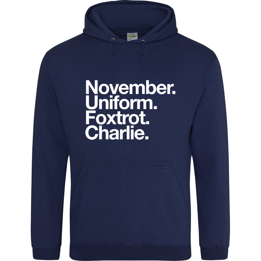 November Uniform Foxtrot Charlie Hooded-Top