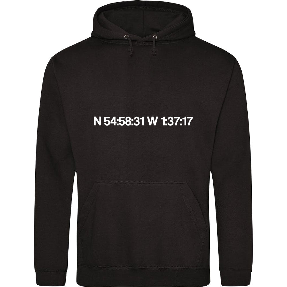 St James' Park Longitude and Latitude Hooded-Top