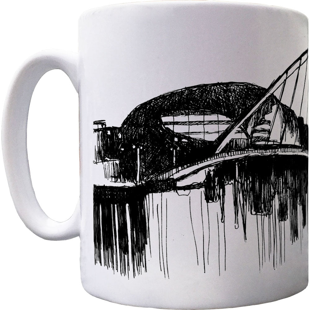 Tyne Skyline Sketch Ceramic Mug