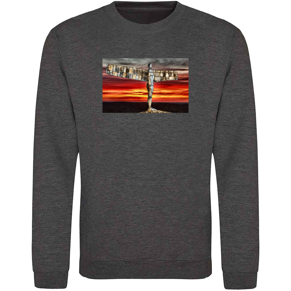 The Angel Of The North At Sunset by Hadrian Richards Sweatshirt