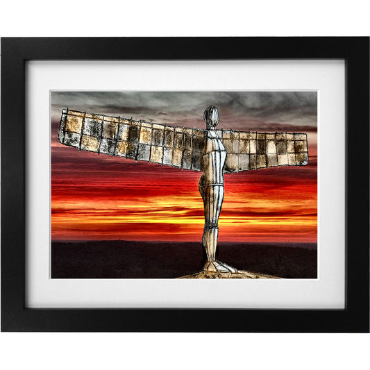 The Angel Of The North At Sunset by Hadrian Richards Art Print